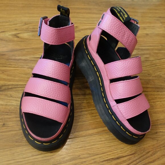 Dr. Martens Shoes - Dr Martens Pink Purple Pebble Leather Strappy Sandals EU36/UK3/US5